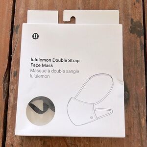 Lululemon Double Strap Face Mask - Black.  NEW!